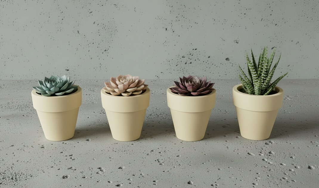 Sequoia Mist - Small Planter & Succulent